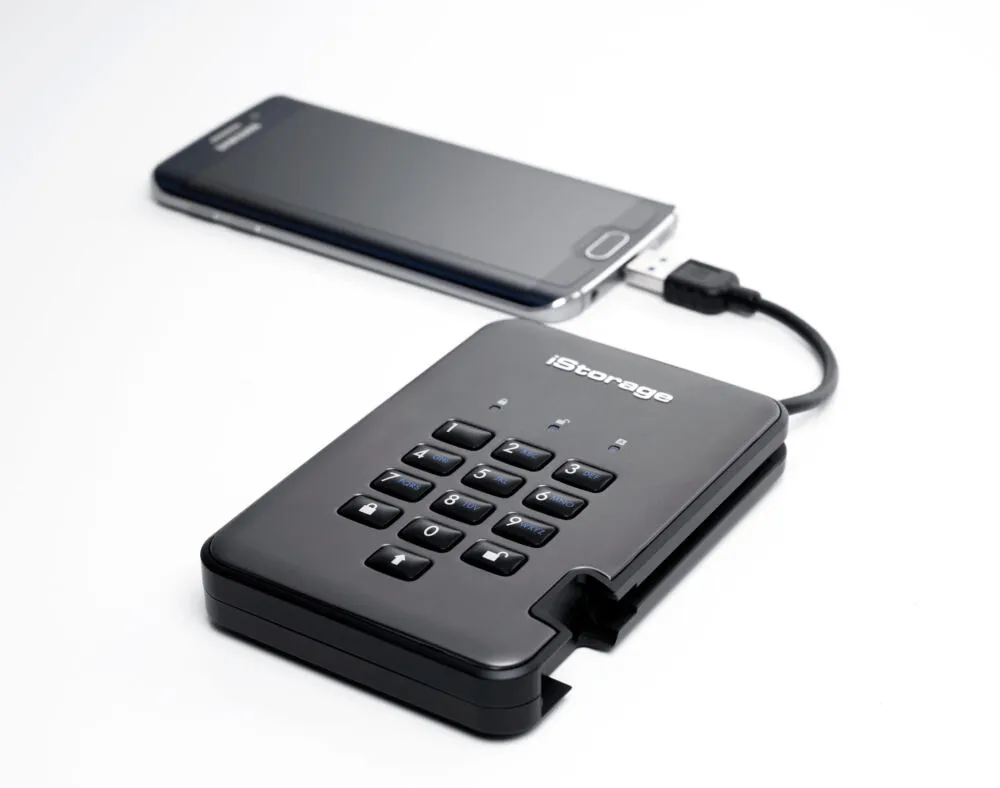 iStorage diskAshur PRO2 500 GB IS-DAP2-256-500-C-G 2.5" USB 3.2 5400 RPM Taşınabilir Harici Hard Disk Thumbnail 11