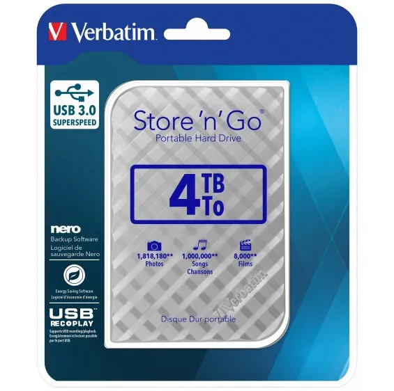 Verbatim Store'n'Go 4 TB 53224 2.5" USB 3.2 5400 RPM Taşınabilir Harici Hard Disk Thumbnail 2