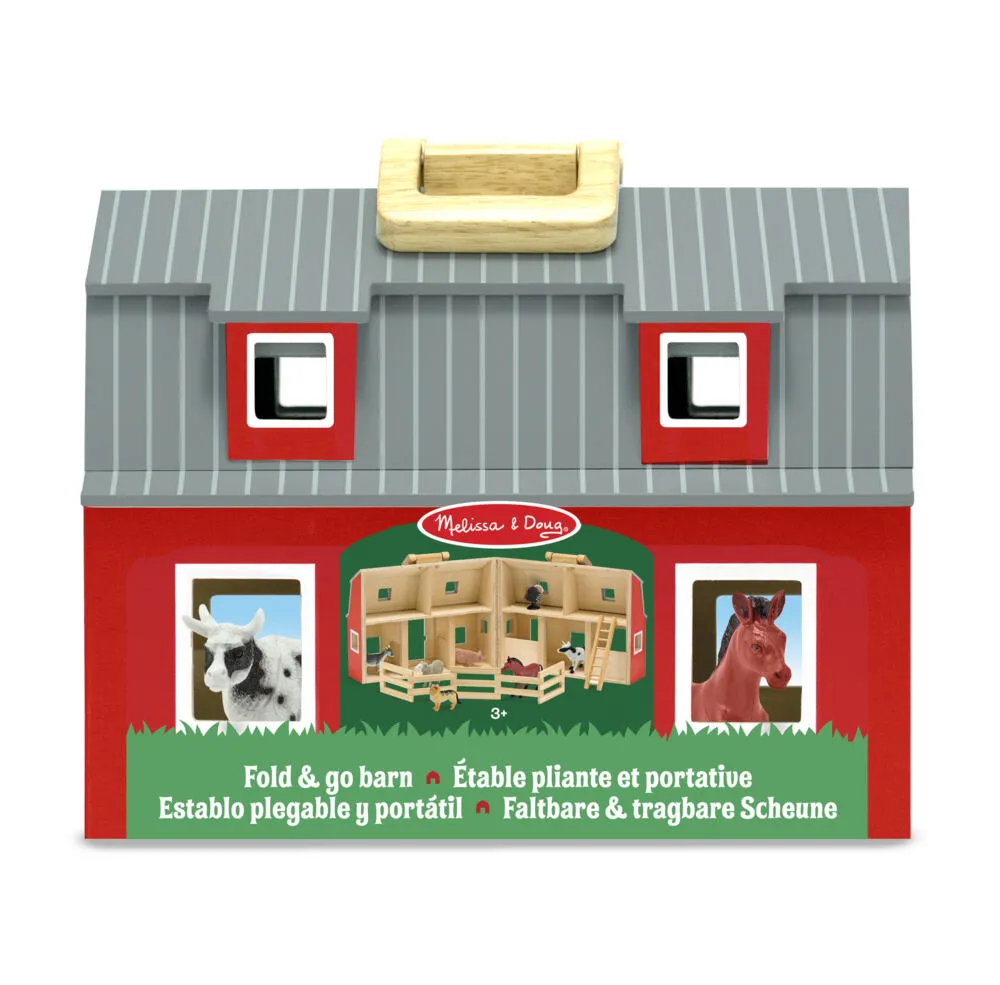 Melissa & Doug Wooden Fold & Go Barn Thumbnail 1