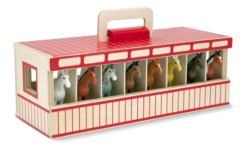 Melissa & Doug Take-Along Show-Horse Stable Play Set Oyun Setleri