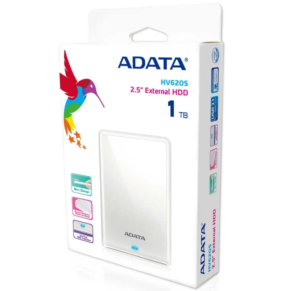 ADATA AHV620S-1TU3-CWH 1 TB 2.5" USB 3.2 Taşınabilir Harici Hard Disk Thumbnail 2