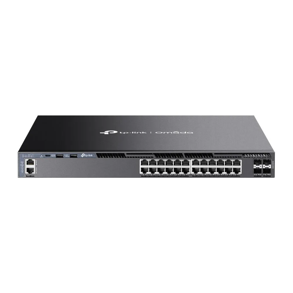TP-Link Omada SG6428X Gözetilmiş L3 Gigabit Ethernet (10/100/1000) 1U Siyah Switch