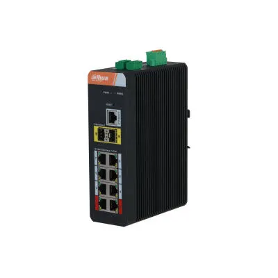 Dahua Technology IS4210-8GT-120 Gözetilmiş L2 Gigabit Ethernet (10/100/1000) Ethernet üzerinden güç desteği (PoE) Siyah Switch