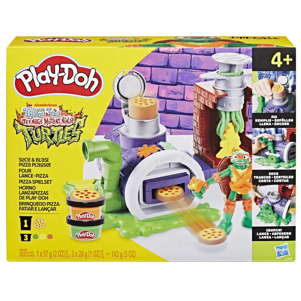Play-Doh Teenage Mutant Ninja Turtles Slice and Blast Pizza Oyun Seti Sanat ve El İşi Oyuncakları