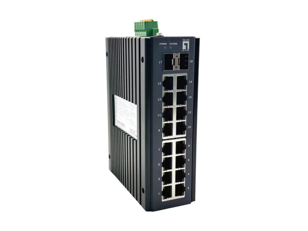 LevelOne IGP-1871 ağ anahtarı Gözetilmiş L2+ Gigabit Ethernet (10/100/1000) Ethernet üzerinden güç desteği (PoE) Siyah Thumbnail 2