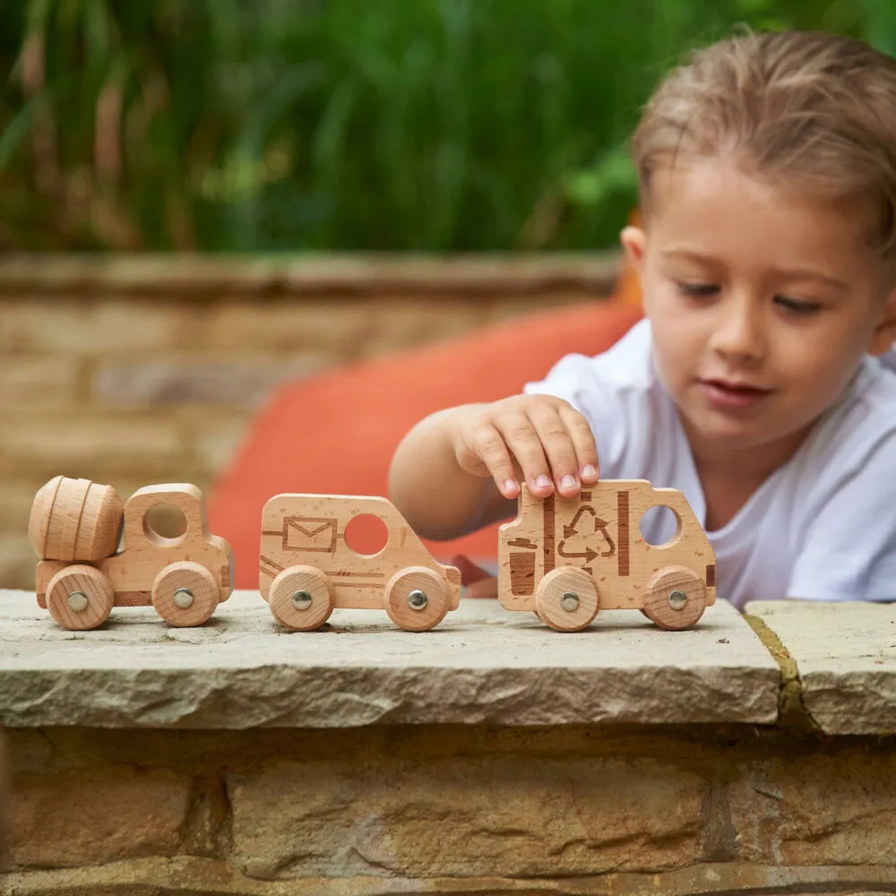 Tickit Natural Wooden Community Vehicles 73502 Oyuncak Araç Thumbnail 1