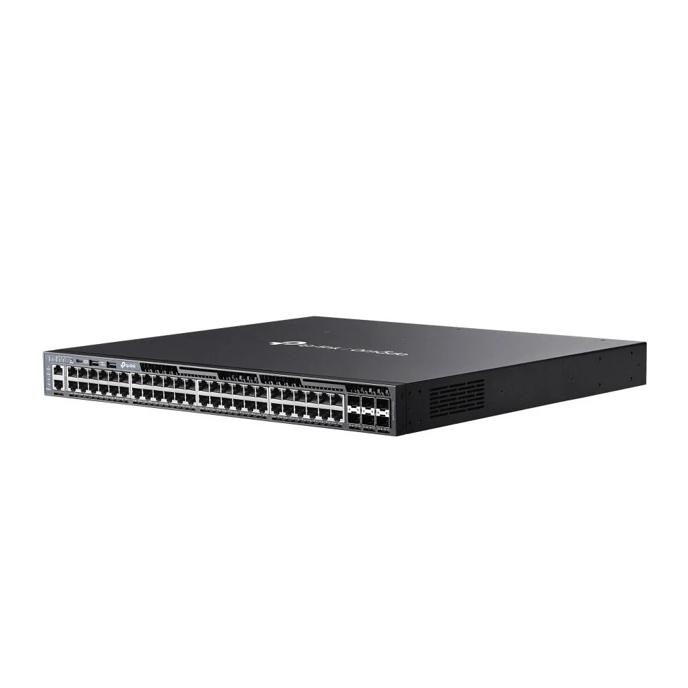TP-Link Omada SG6654XHP Gözetilmiş L3 Gigabit Ethernet (10/100/1000) Ethernet üzerinden güç desteği (PoE) 1U Siyah Thumbnail 1