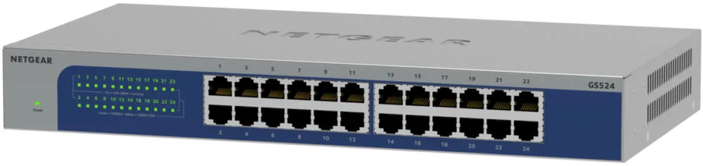NETGEAR GS524-300AUS ağ anahtarı Yönetilmeyen Gigabit Ethernet (10/100/1000) Gri Switch
