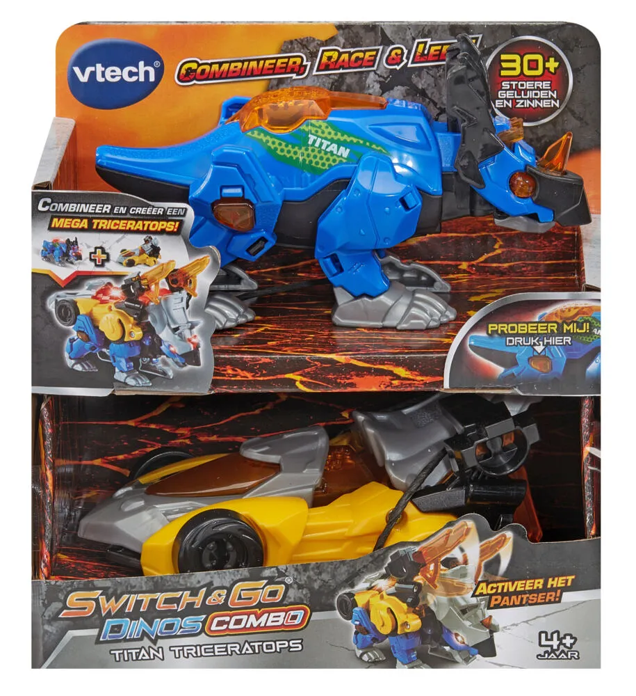 VTech Switch & Go Dino's Combo Titan Triceratops 80-582123 Thumbnail 7