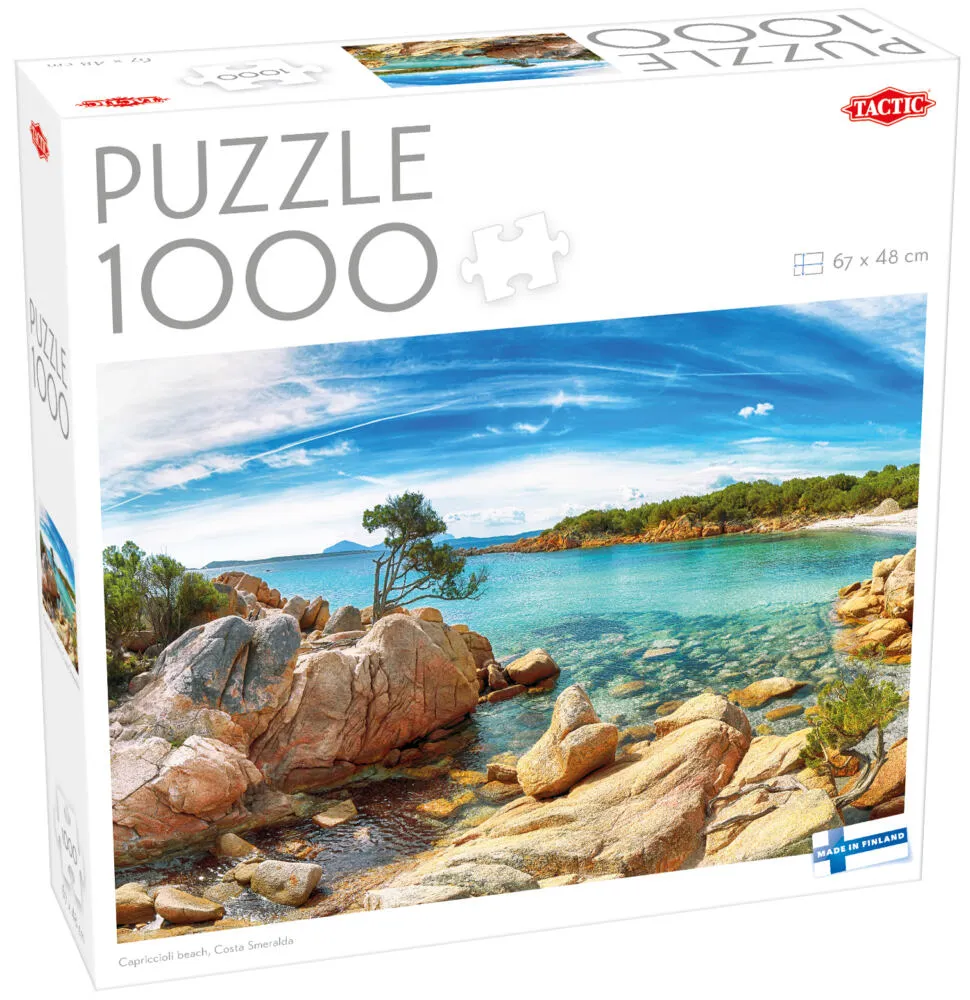 Tactic Lovers Capriccioli beach, Costa Smeralda Yapboz 1000 adet Şehir Puzzle
