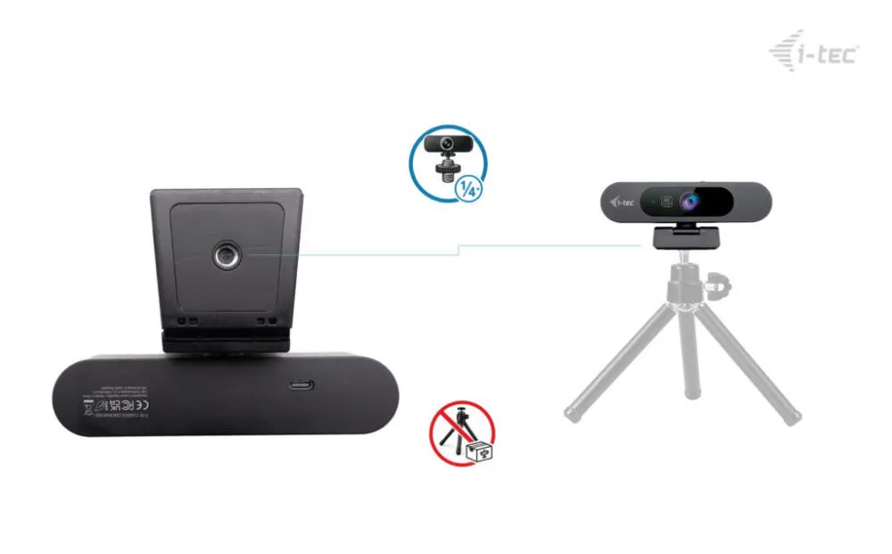 i-tec SOLOMON PRO 900 webcam 8,29 MP 3840 x 2160 Piksel USB Siyah Thumbnail 5