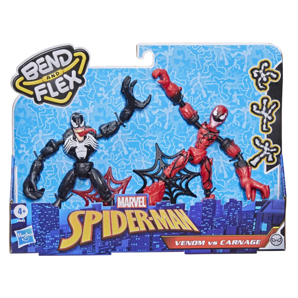 Hasbro Marvel Spider-Man Bend and Flex Venom Vs. Carnage F26925L0 2 Parça Oyuncak Figür Thumbnail 1