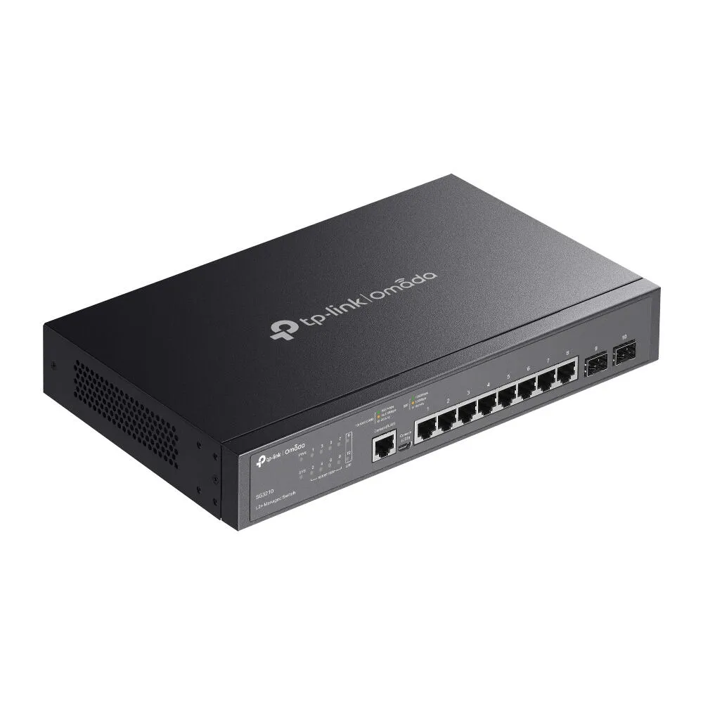 TP-Link Omada SG3210 Gözetilmiş L2/L3 Gigabit Ethernet (10/100/1000) 1U Siyah Thumbnail 3