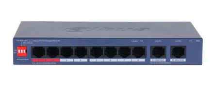 Dahua Technology PoE CS4010-8GT-110-V2 ağ anahtarı Gözetilmiş L2 Gigabit Ethernet (10/100/1000) Ethernet üzerinden güç desteği (PoE) Siyah Thumbnail 1