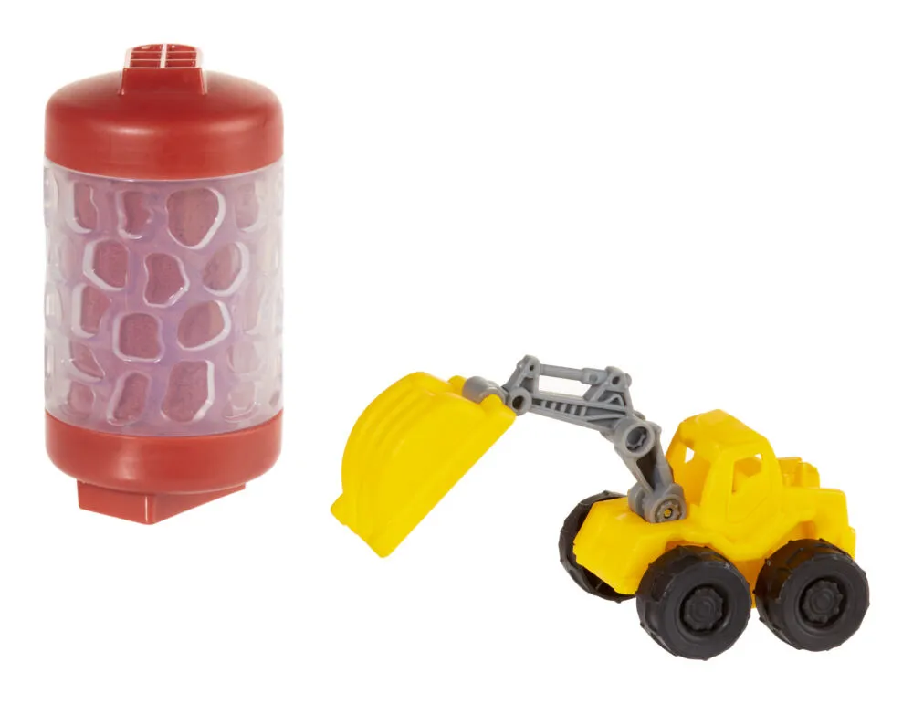 MGA Entertainment Wonder Factory Never Dry Sand Construction Trucks - Red + Excavator 532941 Thumbnail 1