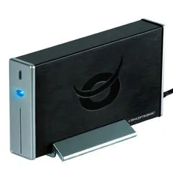 Conceptronic Grab'n'Go 300GB Hard Disk Drive Harici sabit disk 7200 RPM 3.5" USB 2.0 Siyah Taşınabilir Disk