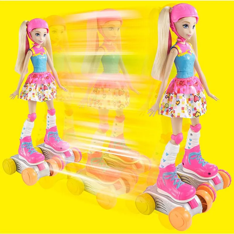 Barbie Video Game Hero Remote Control Roller Skating Doll Thumbnail 3