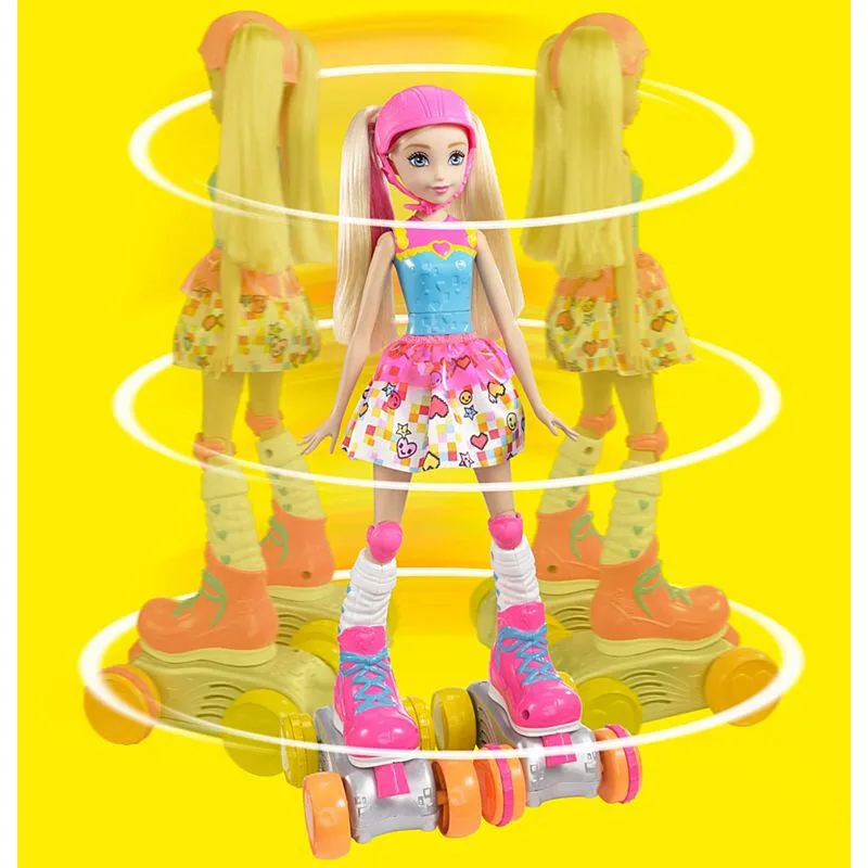 Barbie Video Game Hero Remote Control Roller Skating Doll Thumbnail 4