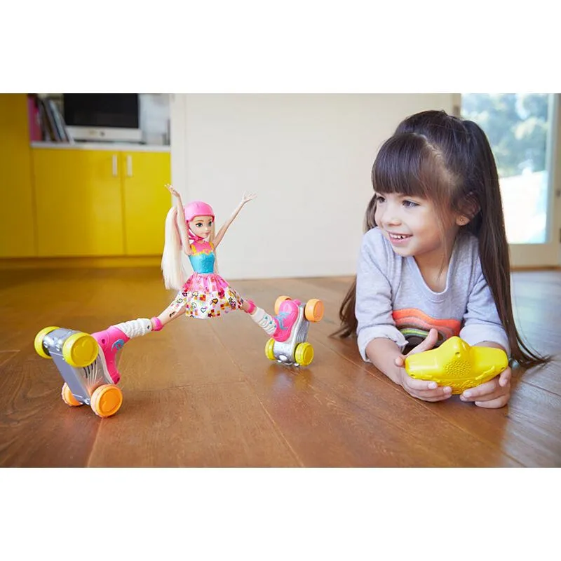 Barbie Video Game Hero Remote Control Roller Skating Doll Thumbnail 6