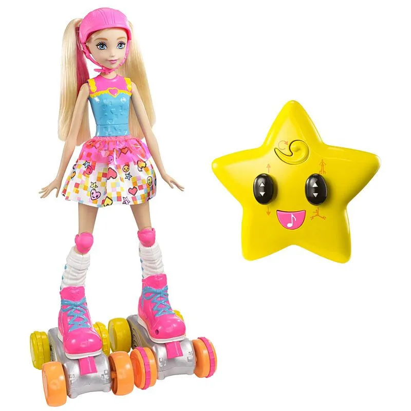Barbie Video Game Hero Remote Control Roller Skating Doll Etkileşimli Oyuncak