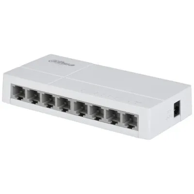 Dahua Technology PoE DH-SF1008L Yönetilmeyen Fast Ethernet (10/100) Ethernet üzerinden güç desteği (PoE) Masaüstü Açık Gri Switch