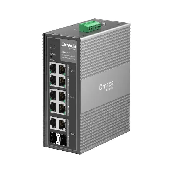 TP-Link Omada IES210GPP(UN) ağ anahtarı Gözetilmiş Gigabit Ethernet (10/100/1000) Ethernet üzerinden güç desteği (PoE) DIN rail Gri Thumbnail 2