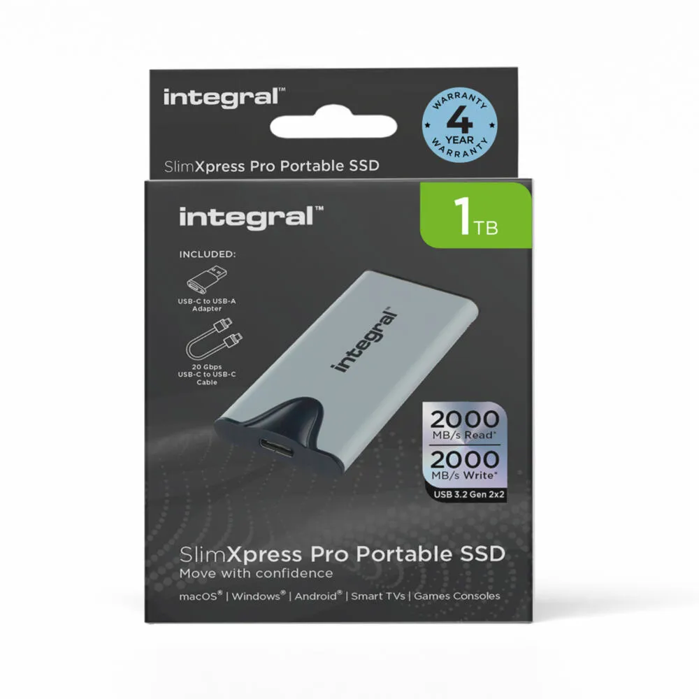 Integral SlimXpress Pro INSSD1TPORT3.2SLIMXS 1 TB SSD Thumbnail 1