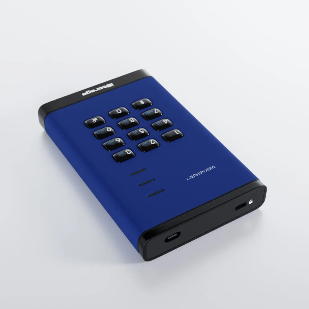 iStorage diskAshur3 HDD IS-DA3-256-500-BE 500 GB 2.5" USB 3.2 Taşınabilir Harici Hard Disk Thumbnail 6