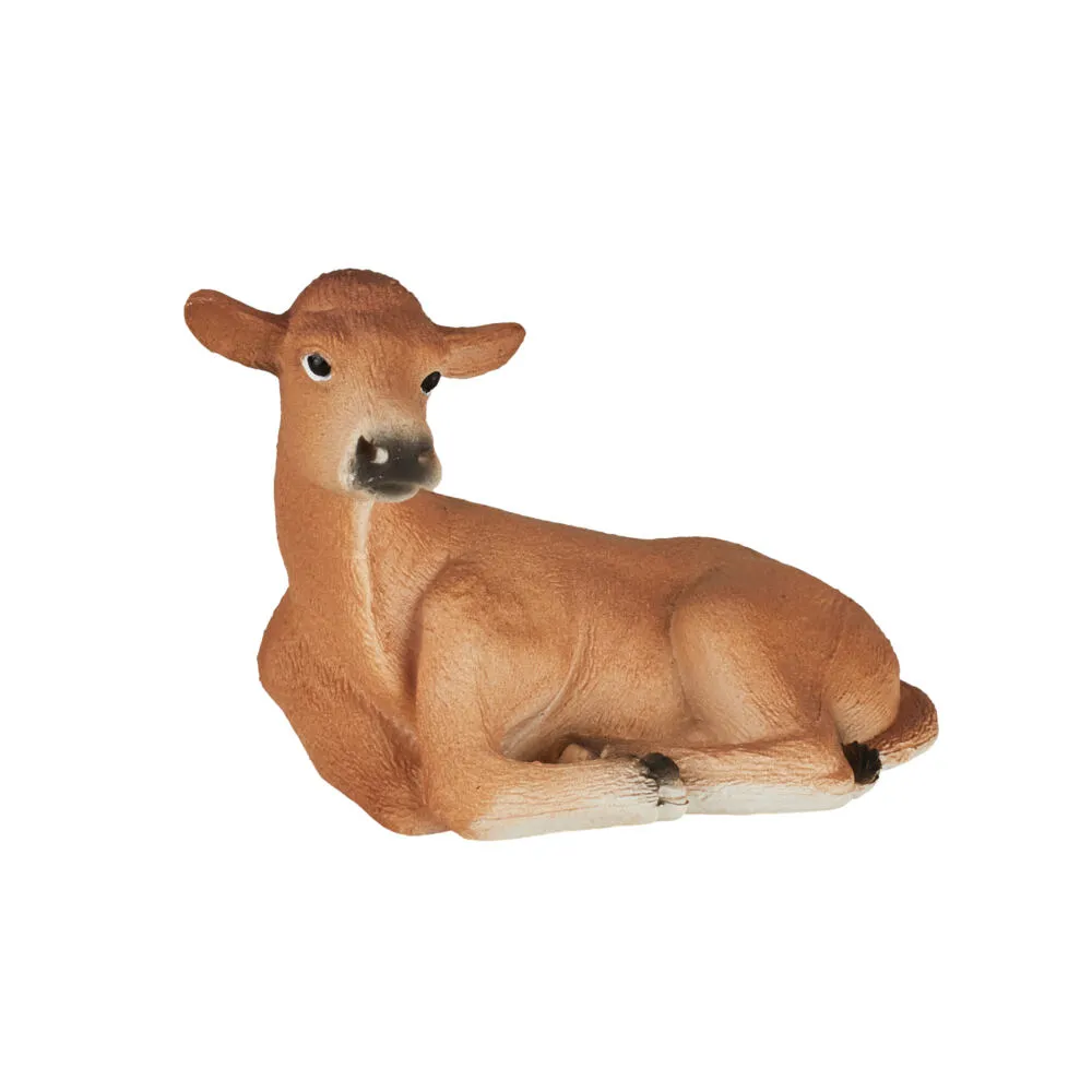 Mojo Fun Jersey Calf lying Down 387144 FARMLAND İnek Oyuncak Figür Thumbnail 3