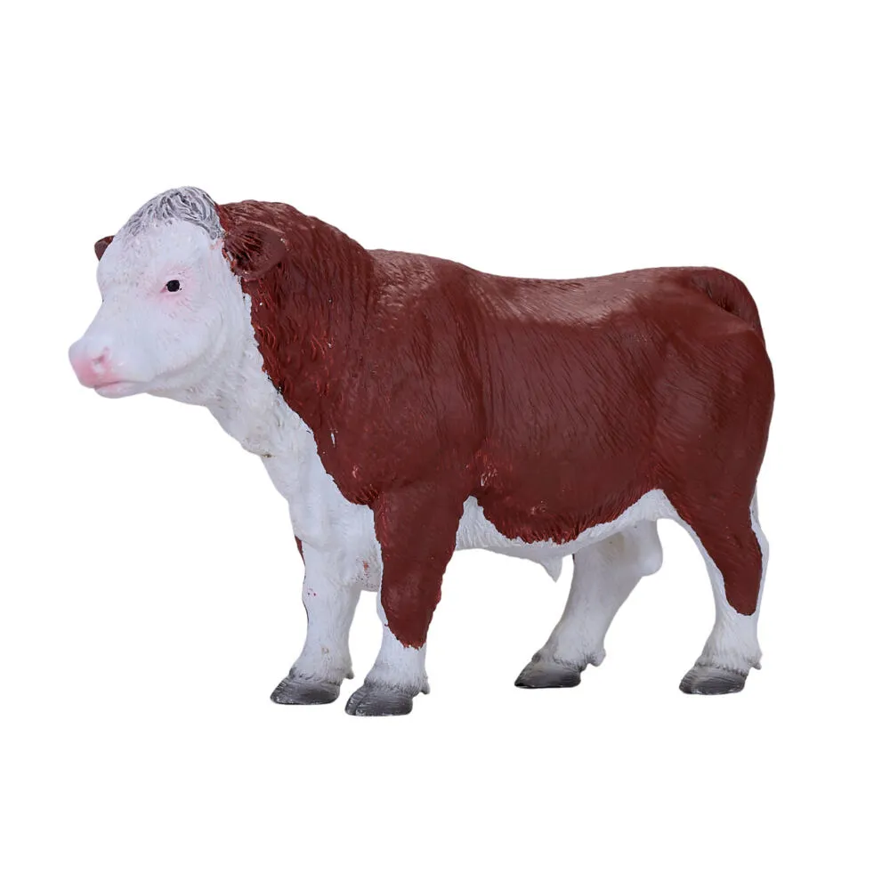Mojo Fun Hereford Bull 381073 FARMLAND Boğa Oyuncak Figür Thumbnail 5