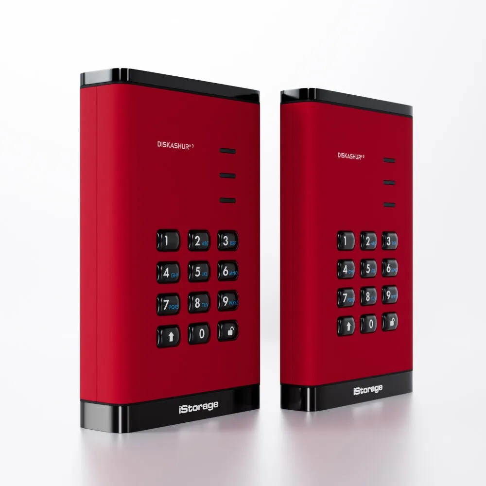 iStorage diskAshur3 HDD IS-DA3-256-4000-R 4 TB 2.5" USB 3.2 Taşınabilir Harici Hard Disk Thumbnail 10