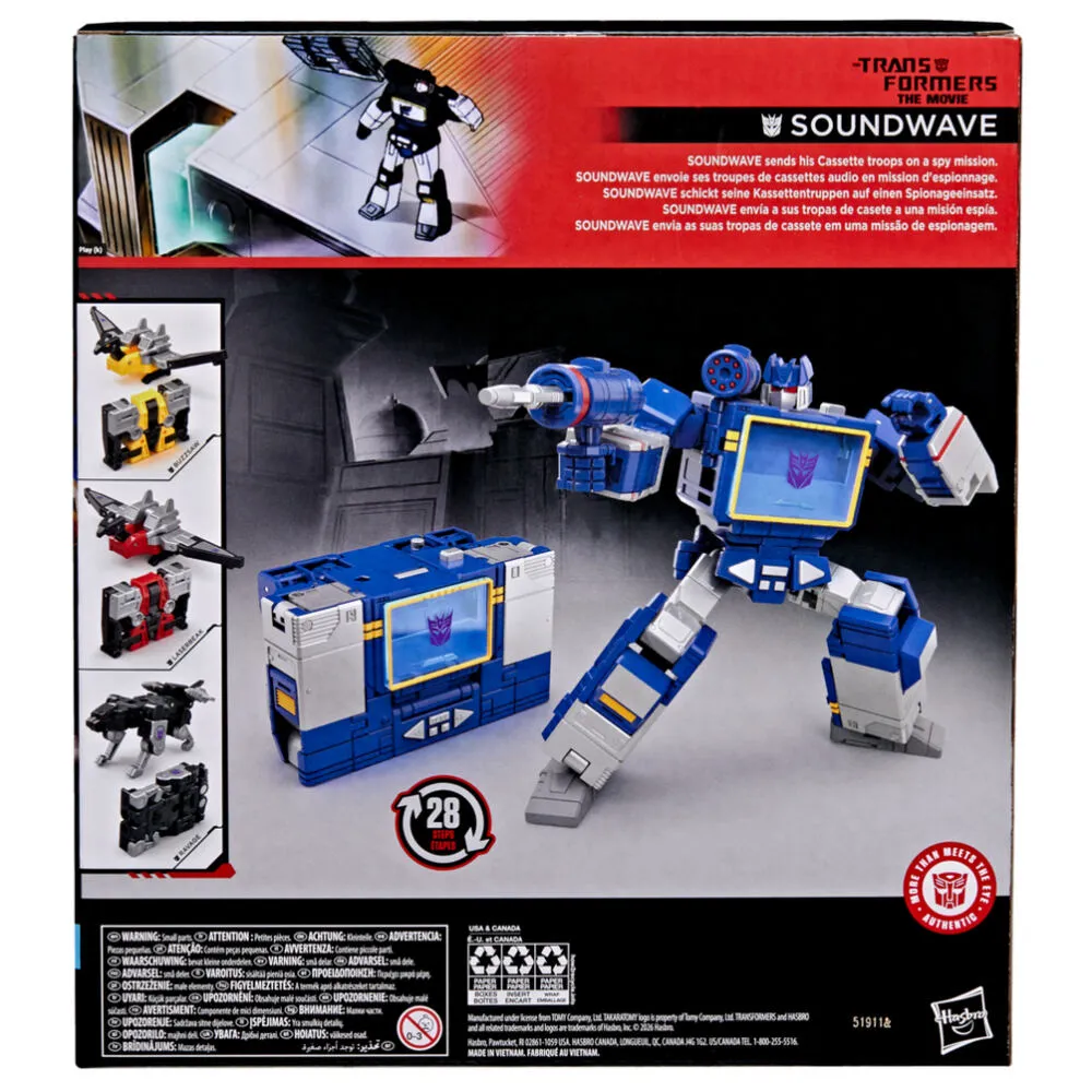 Hasbro Transformers Studio Series Leader Class: The Movie Soundwave G19045X0 Thumbnail 10