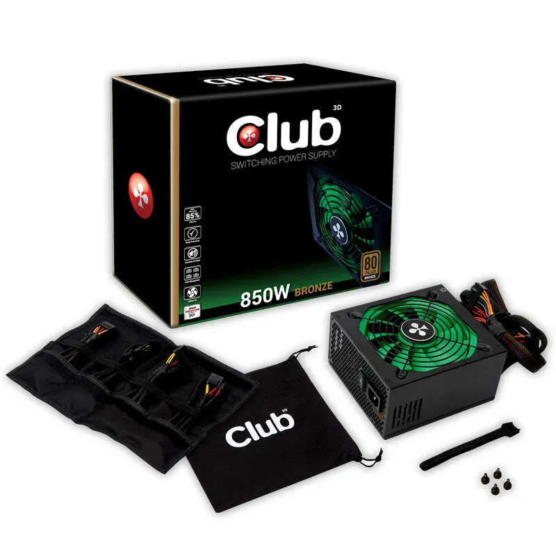 CLUB3D CSP-D850CB 850 W 80 PLUS Bronze ATX Güç Kaynağı Thumbnail 11