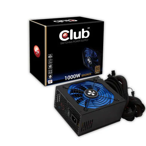 CLUB3D CSP-X1000CB 1000 W 80 PLUS Bronze ATX Güç Kaynağı Thumbnail 2