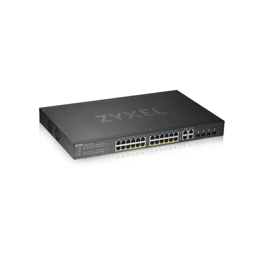 Zyxel GS1920-24HPV2 Gözetilmiş Gigabit Ethernet (10/100/1000) Ethernet üzerinden güç desteği (PoE) Siyah Switch