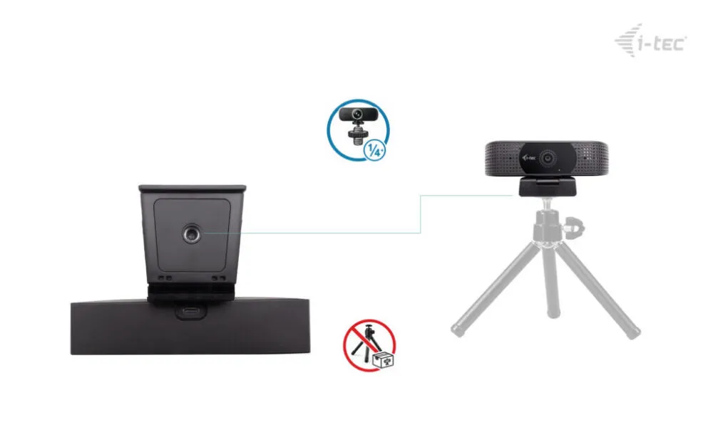 i-tec SOLOMON 500 webcam 8,29 MP 3840 x 2160 Piksel USB Siyah Thumbnail 4
