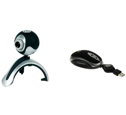 Conceptronic Kit: 3x Lounge'n'LOOK Flexcam + 1x Lounge’n’LOOK Travel Mouse webcam 1,3 MP 1280 x 960 Piksel