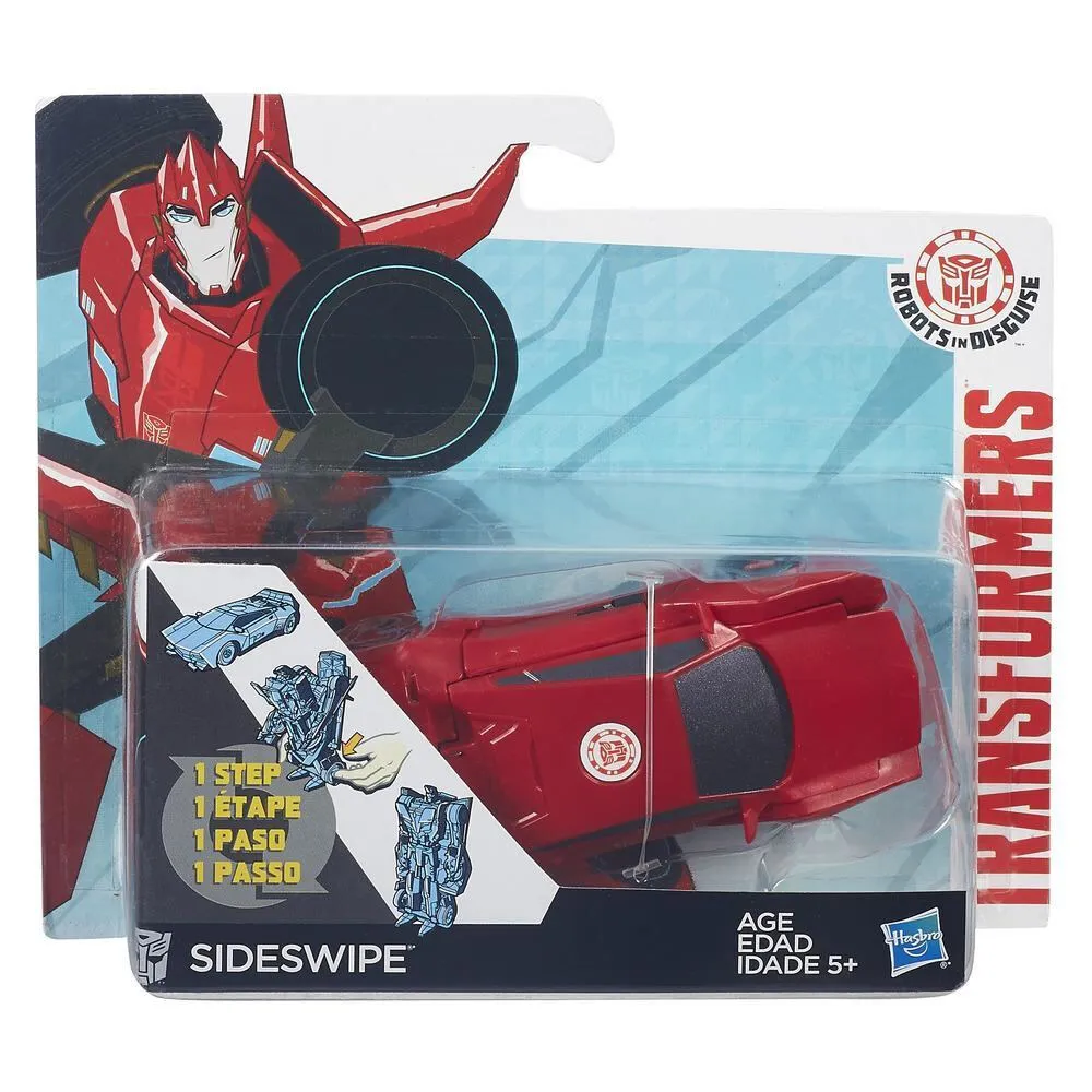 Hasbro Transformers Robots in Disguise 1-Step Changers Patrol Mode Sideswipe Figure Thumbnail 1