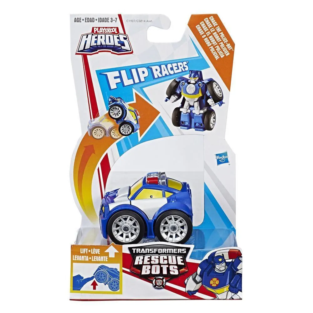 Hasbro Playskool Heroes Transformers Rescue Bots Flip Racers Chase the Police-Bot Thumbnail 1