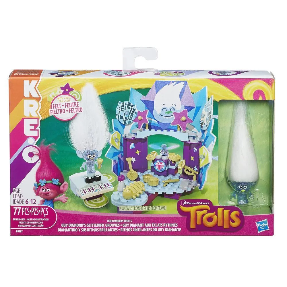 Hasbro Kreo Dreamworks Trolls Guy Diamond's Glitterific Grooves Thumbnail 1
