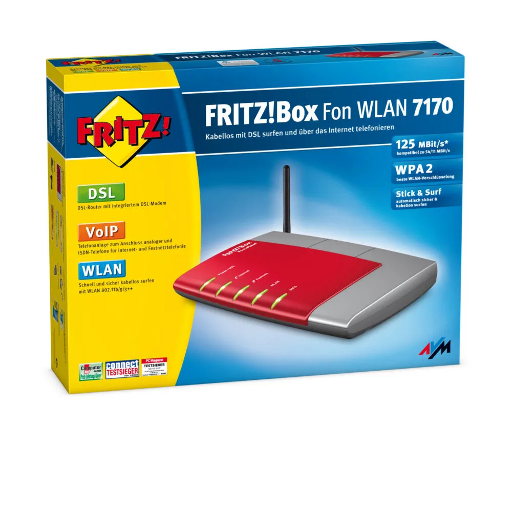 FRITZ! FRITZ!Box Fon WLAN 7170 4 GHz 20002361 Thumbnail 7