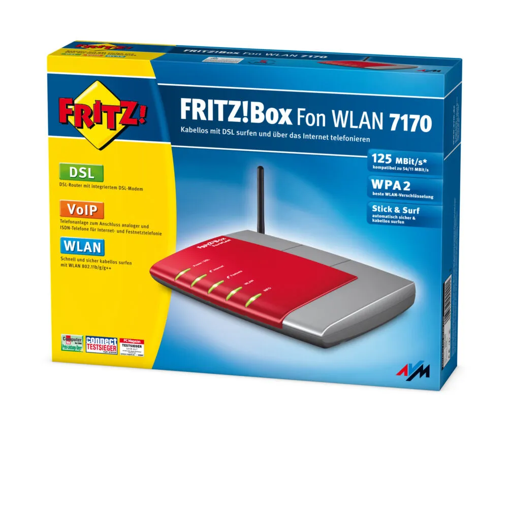 FRITZ! FRITZ!Box Fon WLAN 7170 4 GHz 20002361 Thumbnail 5