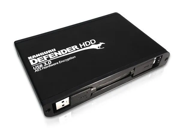 iStorage Kanguru Defender HDD Harici sabit disk 5 TB 2.5" A tipi USB 2.0/3.2 Gen 1 (3.1 Gen 1) Siyah Taşınabilir Disk