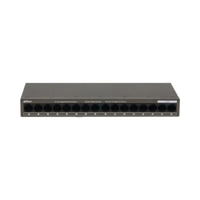 Dahua Technology PFS3016-16GT-M Yönetilmeyen L2 Gigabit Ethernet (10/100/1000) 1U Siyah Switch