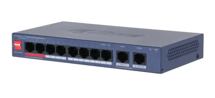 Dahua Technology PoE CS4010-8GT-110-V2 ağ anahtarı Gözetilmiş L2 Gigabit Ethernet (10/100/1000) Ethernet üzerinden güç desteği (PoE) Siyah Switch