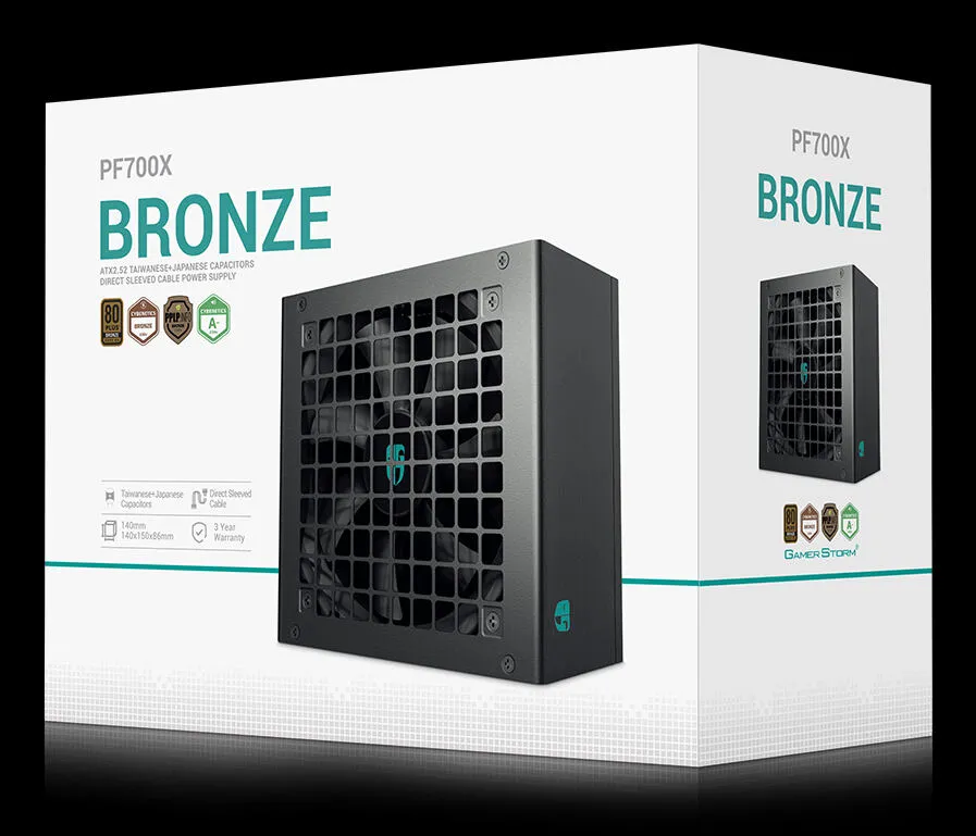 DeepCool PF700X güç kaynağı ünitesi 700 W 20+4 pin ATX Siyah Thumbnail 7