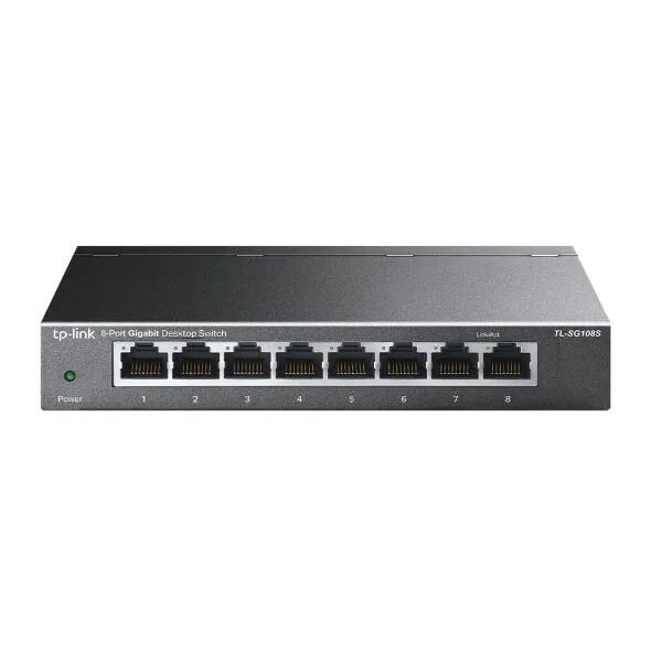 TP-Link TL-SG108S(UN) ağ anahtarı Yönetilmeyen Gigabit Ethernet (10/100/1000) Masaüstü Siyah Switch