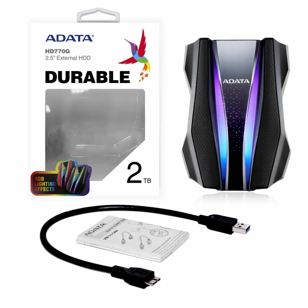 ADATA HD770G 2 TB AHD770G-2TU32G1-CBK 2.5" USB 3.2 Taşınabilir Harici Hard Disk Thumbnail 11