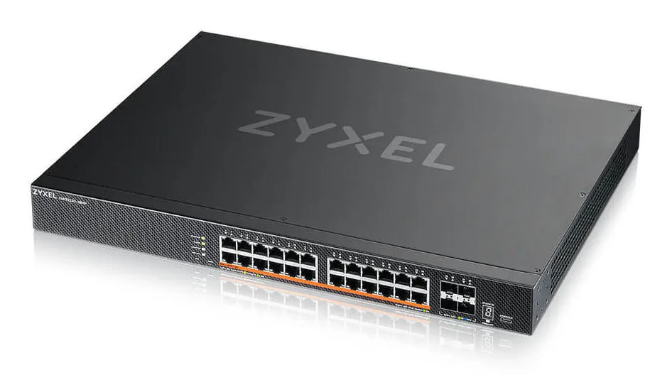 Zyxel XMG2230-28HP Gözetilmiş L2/L3 2.5G Ethernet (100/1000/2500) Ethernet üzerinden güç desteği (PoE) 1U Siyah Switch