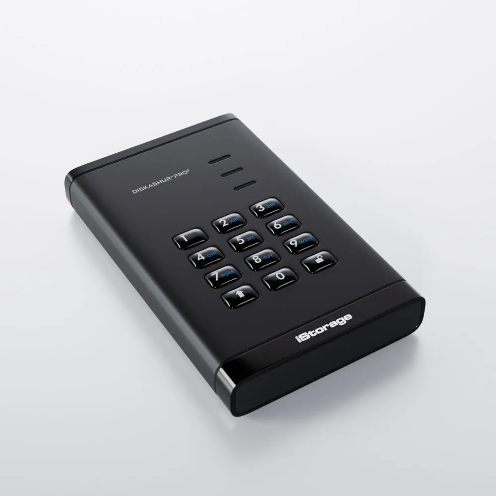 iStorage diskAshur PRO3 HDD IS-DAP3-256-4000-F 4 TB USB 3.2 Harici Hard Disk Thumbnail 1